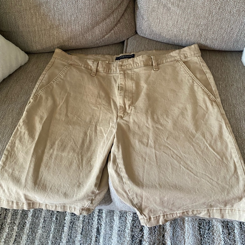 U.S. Polo Assn. Tan Flat Front Shorts